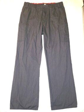 Dickies Medical Scrub Pants Large Gray Cargo Utility Nursing Uniform